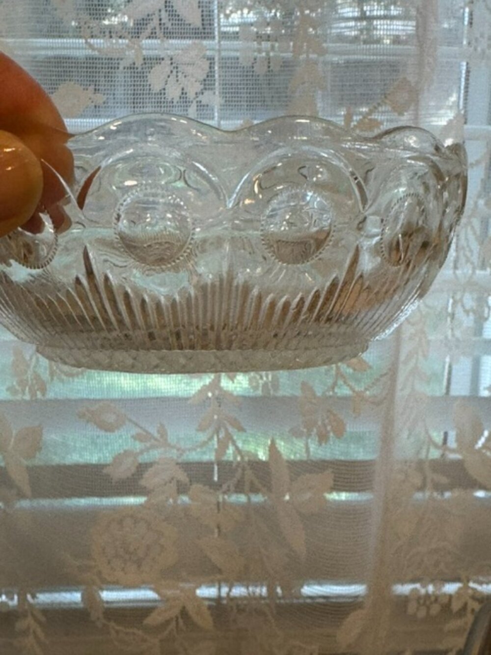 Vintage Bartlett Collins "St. Genevieve" Glass Nappy or Small Berry Bowl